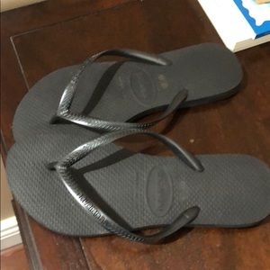 Havaianas Black Flip Flops